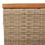 Gartentisch synthetisches Rattan beige Akazienholz 55x55x37 cm von , Gartentische - Ref: Foro24-366064, Preis: 54,97 €, Rabat...