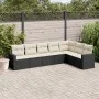 7-piece garden dining set and black synthetic rattan cushions by , Garden sets - Ref: Foro24-3219036, Price: 412,02 €, Discou...