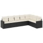 7-teiliges Garten-Essset und schwarze Kissen aus synthetischem Rattan von , Gartensets - Ref: Foro24-3219036, Preis: 398,17 €...