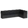 Set de comedor de jardín 7 pzas y cojines ratán sintético negro de , Conjuntos de jardín - Ref: Foro24-3217735, Precio: 460,8...