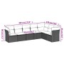 7-piece garden dining set and black synthetic rattan cushions by , Garden sets - Ref: Foro24-3217735, Price: 451,60 €, Discou...
