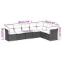 7-piece garden dining set and black synthetic rattan cushions by , Garden sets - Ref: Foro24-3217735, Price: 460,85 €, Discou...