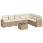 Gartensofa-Set mit beigen Kissen 8 Stück PE-Rattan von , Gartensets - Ref: Foro24-3219048, Preis: 519,44 €, Rabatt: %