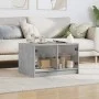Mesa de centro con puertas de vidrio grs hormigón 68x50x42 cm de , Mesas de centro - Ref: Foro24-836367, Precio: 43,89 €, Des...