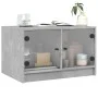 Mesa de centro con puertas de vidrio grs hormigón 68x50x42 cm de , Mesas de centro - Ref: Foro24-836367, Precio: 43,89 €, Des...