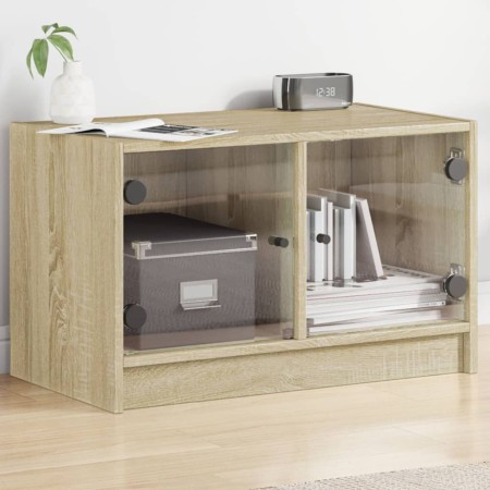 TV-Schrank mit Glastüren Sonoma-Eiche 68x37x42 cm von , TV-Möbel - Ref: Foro24-836359, Preis: 38,18 €, Rabatt: %