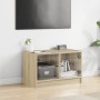 TV-Schrank mit Glastüren Sonoma-Eiche 68x37x42 cm von , TV-Möbel - Ref: Foro24-836359, Preis: 38,18 €, Rabatt: %