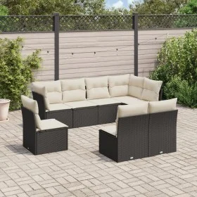 8-piece garden sofa set and black synthetic rattan cushions by , Garden sets - Ref: Foro24-3217756, Price: 468,91 €, Discount: %