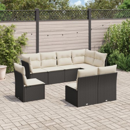 8-piece garden sofa set and black synthetic rattan cushions by , Garden sets - Ref: Foro24-3217756, Price: 430,03 €, Discount: %