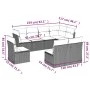8-piece garden sofa set and black synthetic rattan cushions by , Garden sets - Ref: Foro24-3217756, Price: 468,91 €, Discount: %