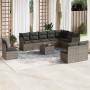 11-piece garden sofa set and gray synthetic rattan cushions by , Garden sets - Ref: Foro24-3217810, Price: 619,96 €, Discount: %