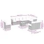 11-piece garden sofa set and gray synthetic rattan cushions by , Garden sets - Ref: Foro24-3217810, Price: 610,17 €, Discount: %