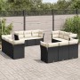 Gartensofa-Set 12-teilig mit schwarzen synthetischen Rattankissen von , Gartensets - Ref: Foro24-3249165, Preis: 841,54 €, Ra...