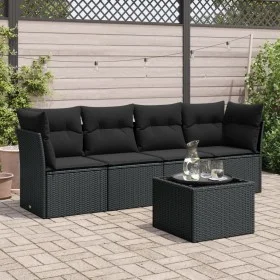 5-piece garden furniture set and black synthetic rattan cushions by , Garden sets - Ref: Foro24-3249074, Price: 321,86 €, Dis...