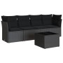 5-teiliges Gartenmöbel-Set und schwarze synthetische Rattankissen von , Gartensets - Ref: Foro24-3249074, Preis: 329,19 €, Ra...