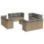 Garden sofa set with cushions 13 pieces beige synthetic rattan by , Garden sets - Ref: Foro24-3249178, Price: 939,66 €, Disco...