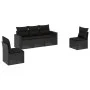 5-piece garden furniture set and black synthetic rattan cushions by , Modular outdoor sofas - Ref: Foro24-3251122, Price: 326...