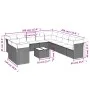 Gartensofa-Set 12-teilig mit schwarzen synthetischen Rattankissen von , Gartensets - Ref: Foro24-3249724, Preis: 816,71 €, Ra...