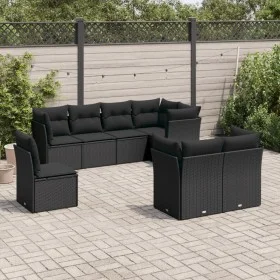8-piece garden sofa set and black synthetic rattan cushions by , Garden sets - Ref: Foro24-3249764, Price: 540,08 €, Discount: %