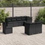 8-piece garden sofa set and black synthetic rattan cushions by , Garden sets - Ref: Foro24-3249764, Price: 557,79 €, Discount: %