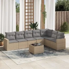 Garden sofa set with beige cushions 8 pcs PE rattan by , Modular outdoor sofas - Ref: Foro24-3251396, Price: 539,58 €, Discou...