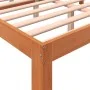Bed frame with wax brown pine wood headboard 120x200 cm by , Beds and slatted bases - Ref: Foro24-844273, Price: 95,46 €, Dis...