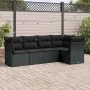 5-piece garden furniture set and black synthetic rattan cushions by , Garden sets - Ref: Foro24-3249434, Price: 342,51 €, Dis...