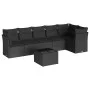 Set de comedor de jardín 7 pzas y cojines ratán sintético negro de , Conjuntos de jardín - Ref: Foro24-3249504, Precio: 437,8...