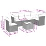 7-teiliges Garten-Essset und schwarze Kissen aus synthetischem Rattan von , Gartensets - Ref: Foro24-3249544, Preis: 449,66 €...