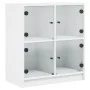 Auxiliary cabinet with white glass doors 68x37x75.5 cm by , Sideboards - Ref: Foro24-836378, Price: 66,65 €, Discount: %