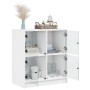 Beistellschrank mit weißen Glastüren 68x37x75,5 cm von , Sideboards - Ref: Foro24-836378, Preis: 67,35 €, Rabatt: %
