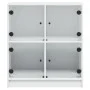 Auxiliary cabinet with white glass doors 68x37x75.5 cm by , Sideboards - Ref: Foro24-836378, Price: 66,65 €, Discount: %