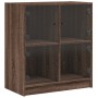 Zusatzgarderobe mit eichenbraunen Glastüren 68x37x75,5 cm von , Sideboards - Ref: Foro24-836384, Preis: 78,76 €, Rabatt: %