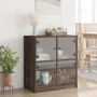 Zusatzgarderobe mit eichenbraunen Glastüren 68x37x75,5 cm von , Sideboards - Ref: Foro24-836384, Preis: 77,82 €, Rabatt: %