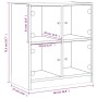 Beistellschrank mit weißen Glastüren 68x37x75,5 cm von , Sideboards - Ref: Foro24-836378, Preis: 67,35 €, Rabatt: %