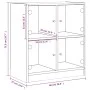Zusatzgarderobe mit eichenbraunen Glastüren 68x37x75,5 cm von , Sideboards - Ref: Foro24-836384, Preis: 77,82 €, Rabatt: %