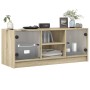 TV-Schrank mit Glastüren Sonoma-Eiche 102x37x42 cm von , TV-Möbel - Ref: Foro24-836373, Preis: 63,60 €, Rabatt: %
