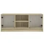 TV cabinet with glass doors Sonoma oak 102x37x42 cm by , TV Furniture - Ref: Foro24-836373, Price: 62,73 €, Discount: %