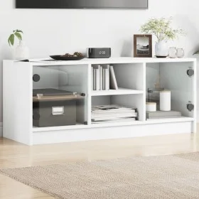 TV-Schrank mit weißen Glastüren 102x37x42 cm von , TV-Möbel - Ref: Foro24-836371, Preis: 48,24 €, Rabatt: %