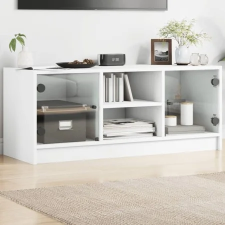 TV-Schrank mit weißen Glastüren 102x37x42 cm von , TV-Möbel - Ref: Foro24-836371, Preis: 48,24 €, Rabatt: %