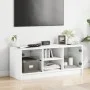 TV-Schrank mit weißen Glastüren 102x37x42 cm von , TV-Möbel - Ref: Foro24-836371, Preis: 48,24 €, Rabatt: %