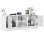 Mueble de TV con puertas de vidrio blanco 102x37x42 cm de , Muebles TV - Ref: Foro24-836371, Precio: 48,24 €, Descuento: %