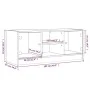 TV-Schrank mit weißen Glastüren 102x37x42 cm von , TV-Möbel - Ref: Foro24-836371, Preis: 48,24 €, Rabatt: %