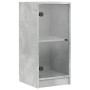 Armario auxiliar puertas de vidrio gris hormigón 35x37x75,5 cm de , Aparadores - Ref: Foro24-836402, Precio: 51,26 €, Descuen...