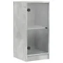 Auxiliary cupboard with concrete gray glass doors 35x37x75.5 cm by , Sideboards - Ref: Foro24-836402, Price: 51,26 €, Discoun...