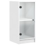 Beistellschrank mit weißen Glastüren 35x37x75,5 cm von , Sideboards - Ref: Foro24-836399, Preis: 53,86 €, Rabatt: %