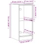 Beistellschrank mit weißen Glastüren 35x37x75,5 cm von , Sideboards - Ref: Foro24-836399, Preis: 53,86 €, Rabatt: %