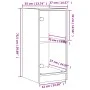 Auxiliary cupboard with concrete gray glass doors 35x37x75.5 cm by , Sideboards - Ref: Foro24-836402, Price: 51,26 €, Discoun...