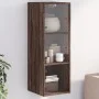 Wandschrank Eiche braun Glastüren 35x37x100 cm von , Schließfächer und Lagerschränke - Ref: Foro24-836489, Preis: 64,54 €, Ra...