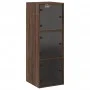 Wandschrank Eiche braun Glastüren 35x37x100 cm von , Schließfächer und Lagerschränke - Ref: Foro24-836489, Preis: 64,54 €, Ra...